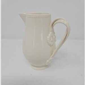 Hartley Greens & Co Leeds Pottery Creamware Creamer Jug Double Handle 6oz 4.25"